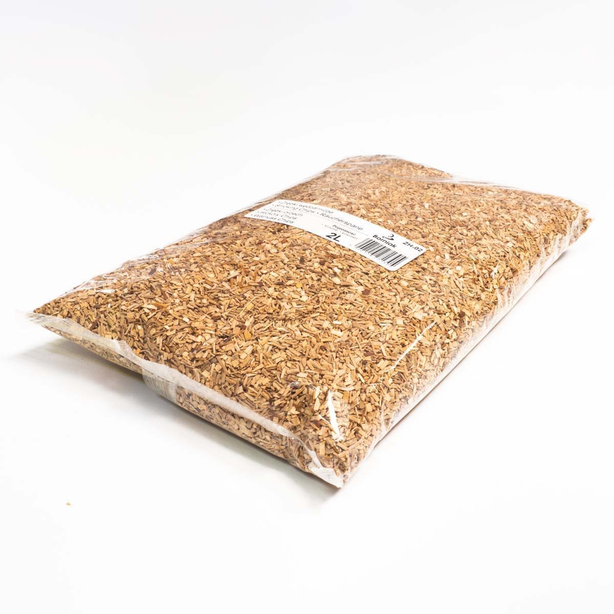 Røykflis hickory 2 liter - Borniak sett forfra