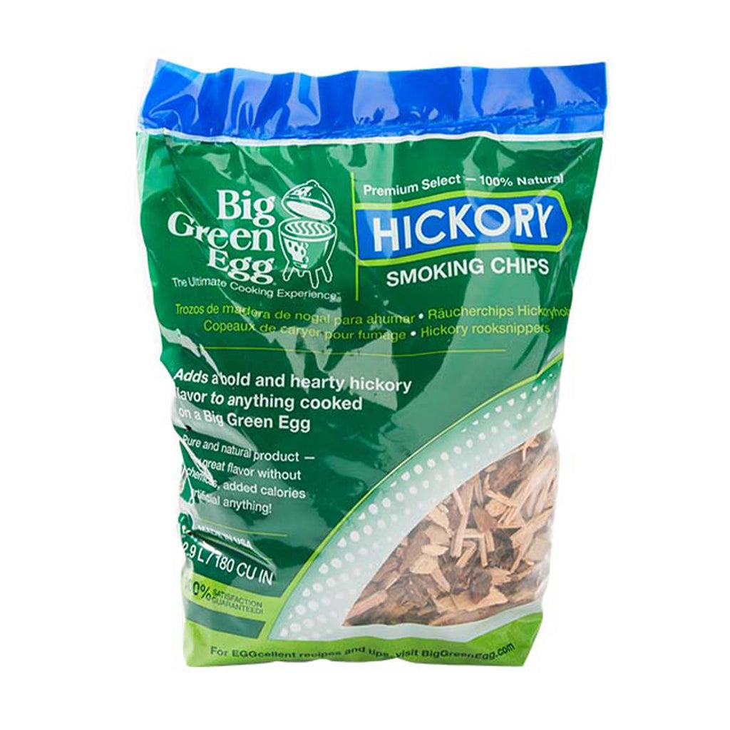 Røykflis hickory - Big Green Egg forfra