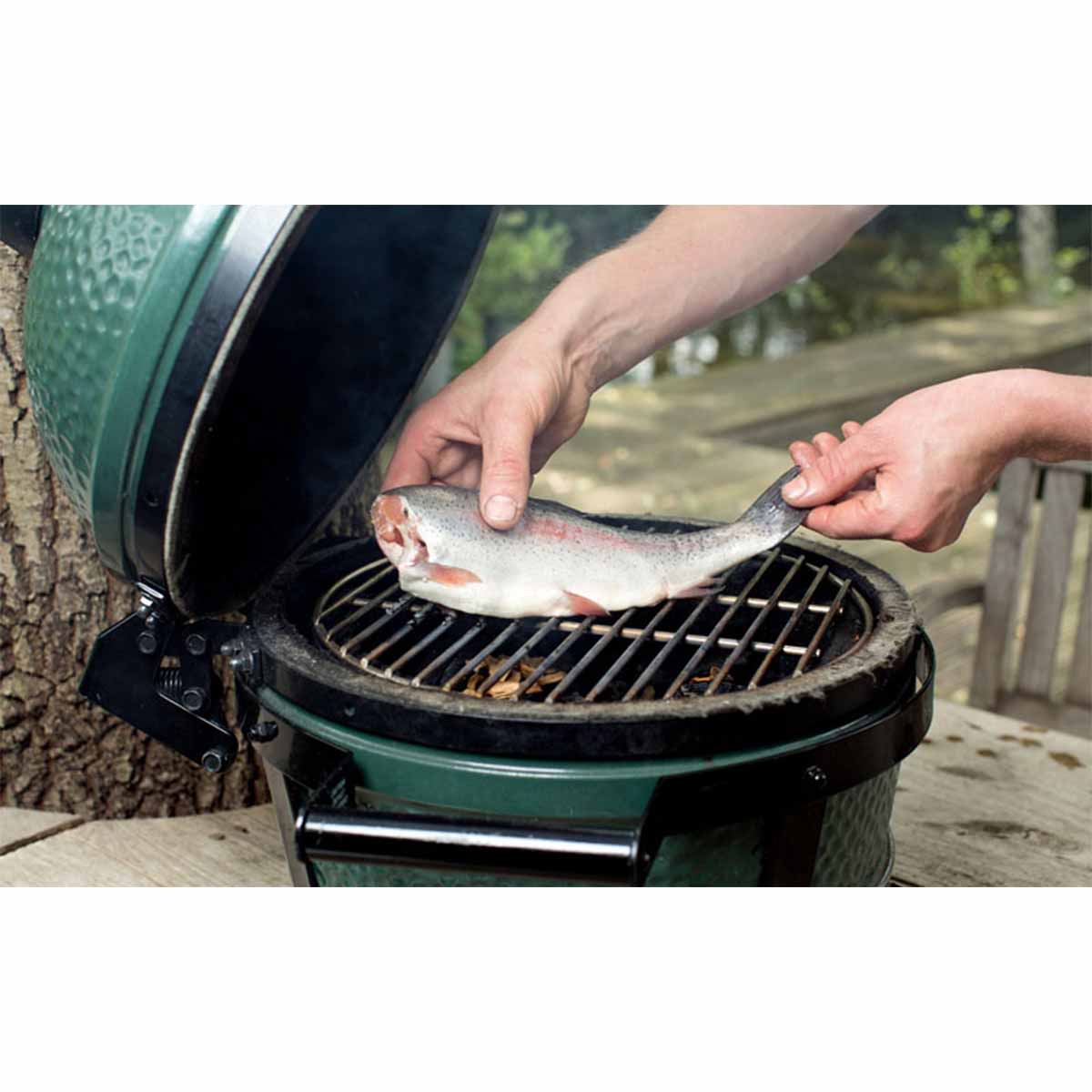 Detalj av Røykflis pekan - Big Green Egg