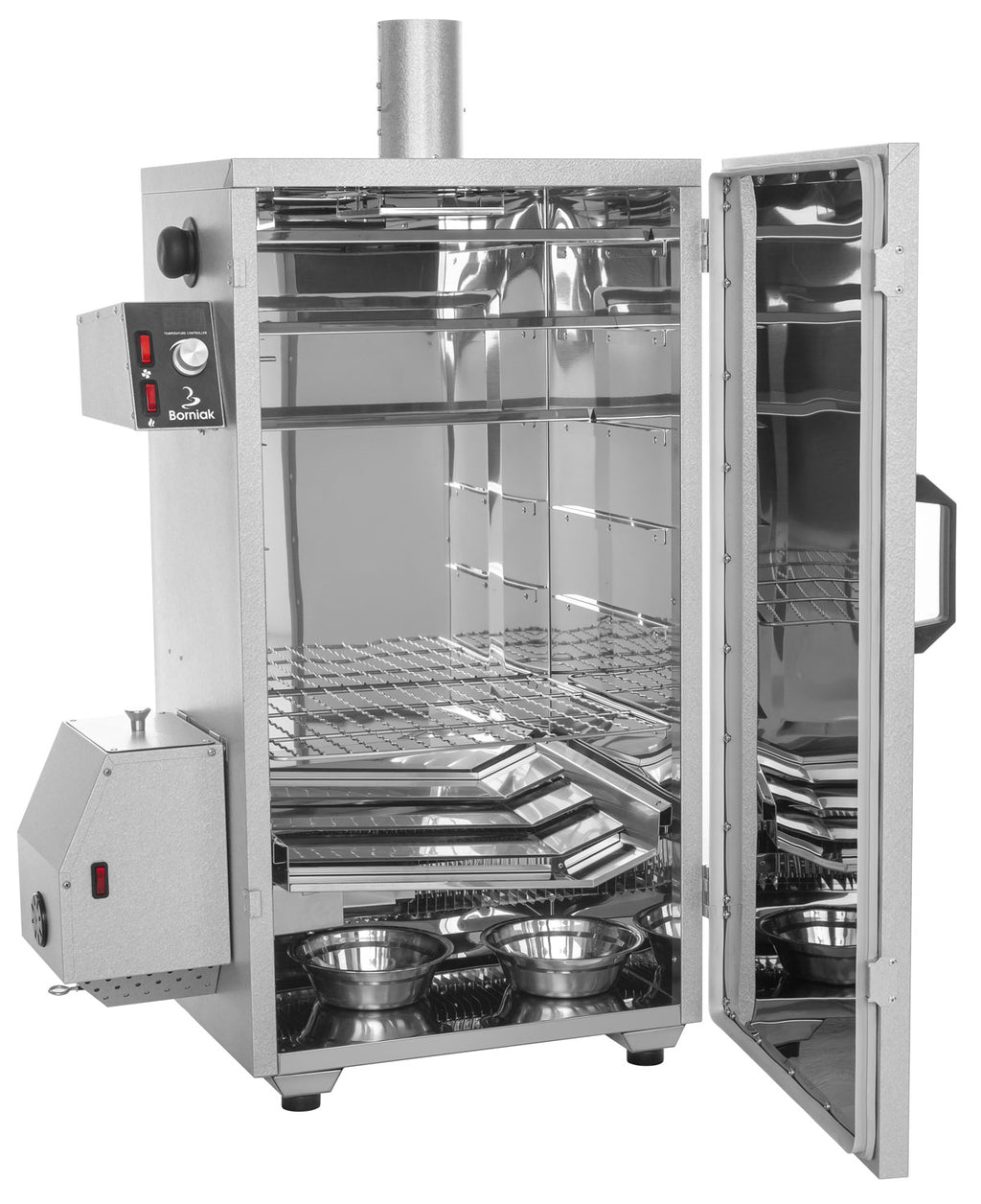 Detalj av digital kontrollpanel på Røykovn UWD-70 digital elektrisk 70 liter Borniak