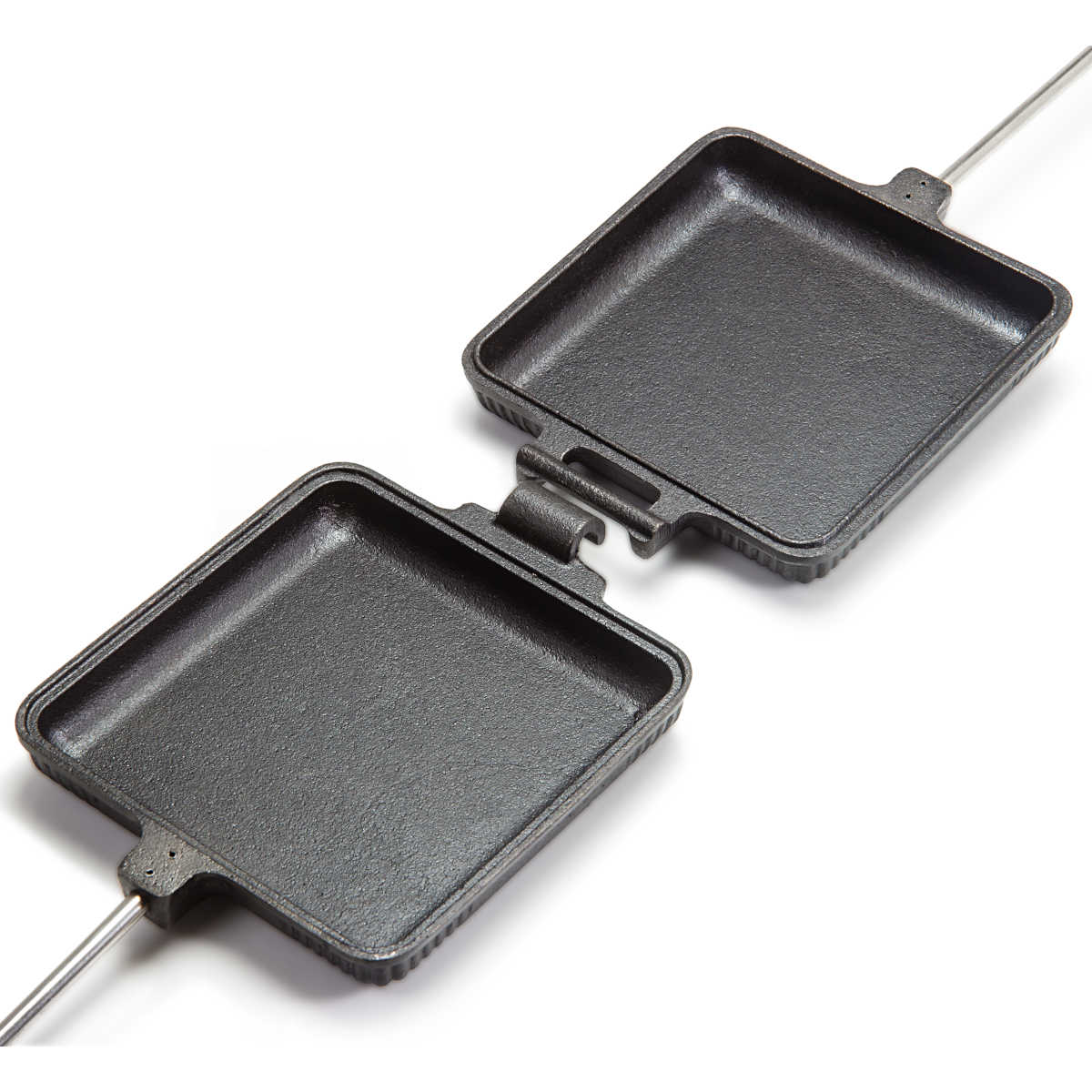 Sandwichjern støpejern for grill og bål - Petromax detalj