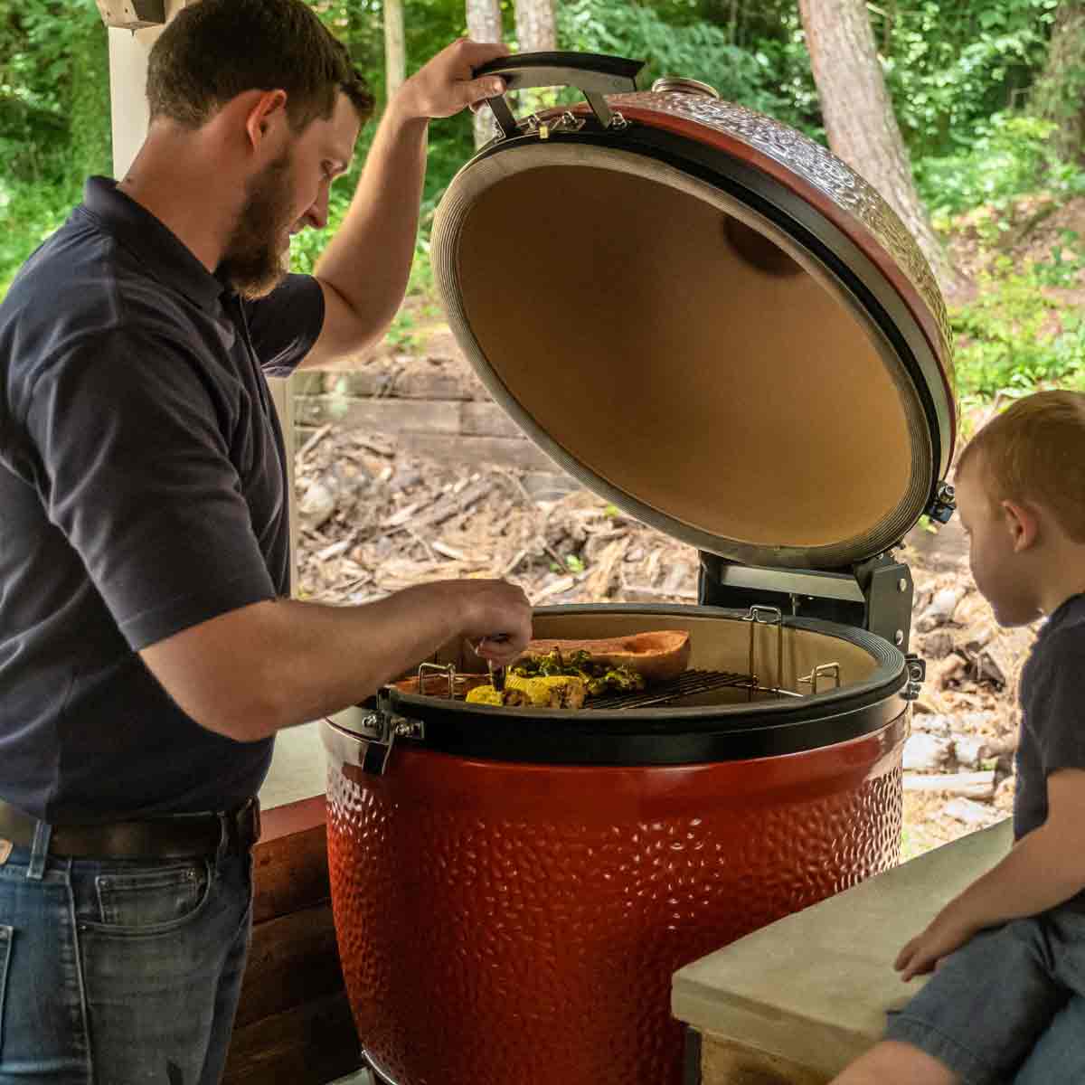 Sidebilde av Keramisk grill Big Joe III Stand-Alone 61 cm