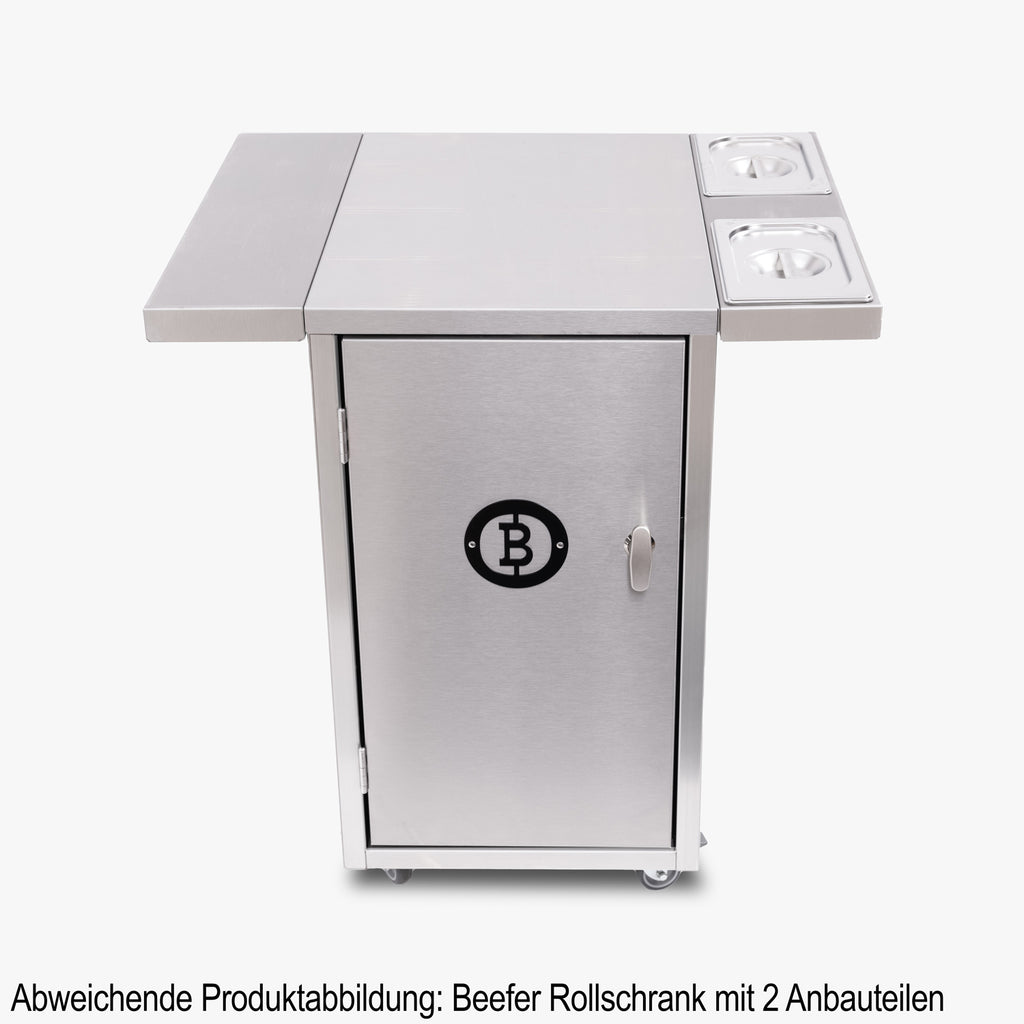 Detaljbilde av Sidehylle for trillvogn Small rustfritt stål Beefer