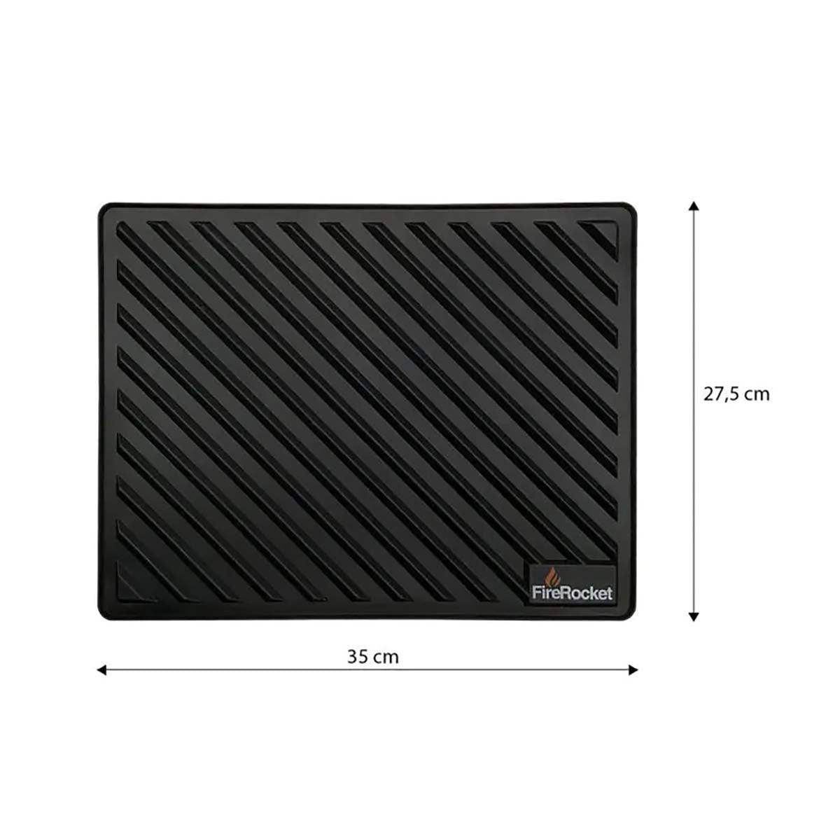 Silikonmatte for grillverktøy 35 x 27,5 cm - FireRocket bakside