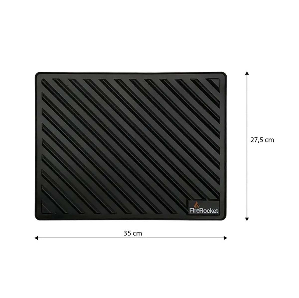 Silikonmatte for grillverktøy 35 x 27,5 cm - FireRocket bakside
