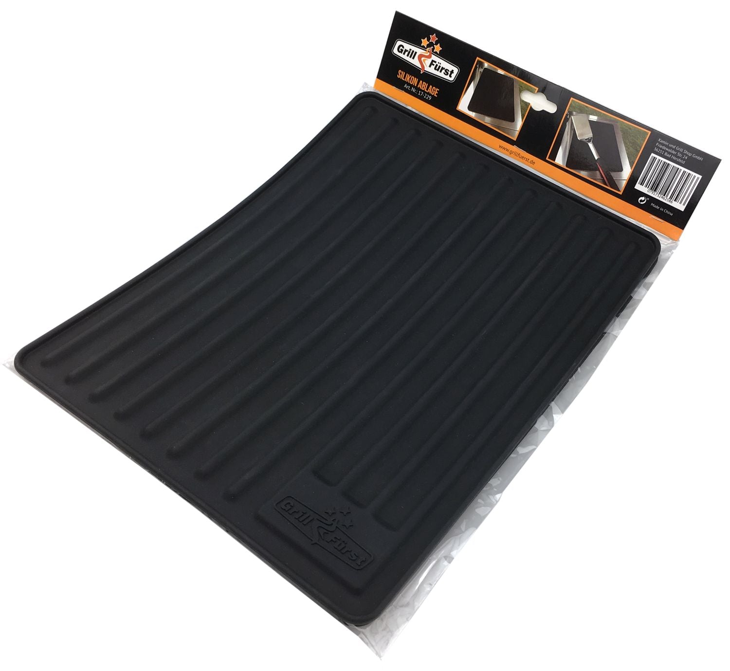 Silikonmatte for grillverktøy 35 x 28 cm - Grillfürst forfra