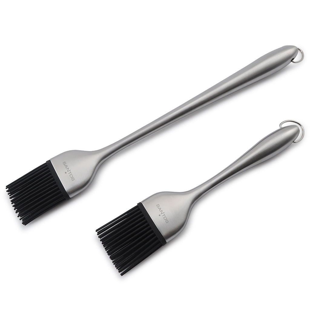 Silikonpensel for grill 2-pakk 20 cm og 30 cm fra SANTOS forfra