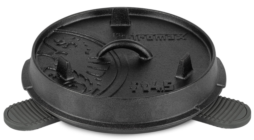 Silikonunderlag for dutch oven og støpejern Petromax i bruk med gryte