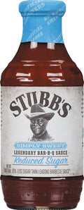 Simply Sweet Reduced Sugar Bar-B-Q Sauce 450 ml - Stubbs flaske forfra