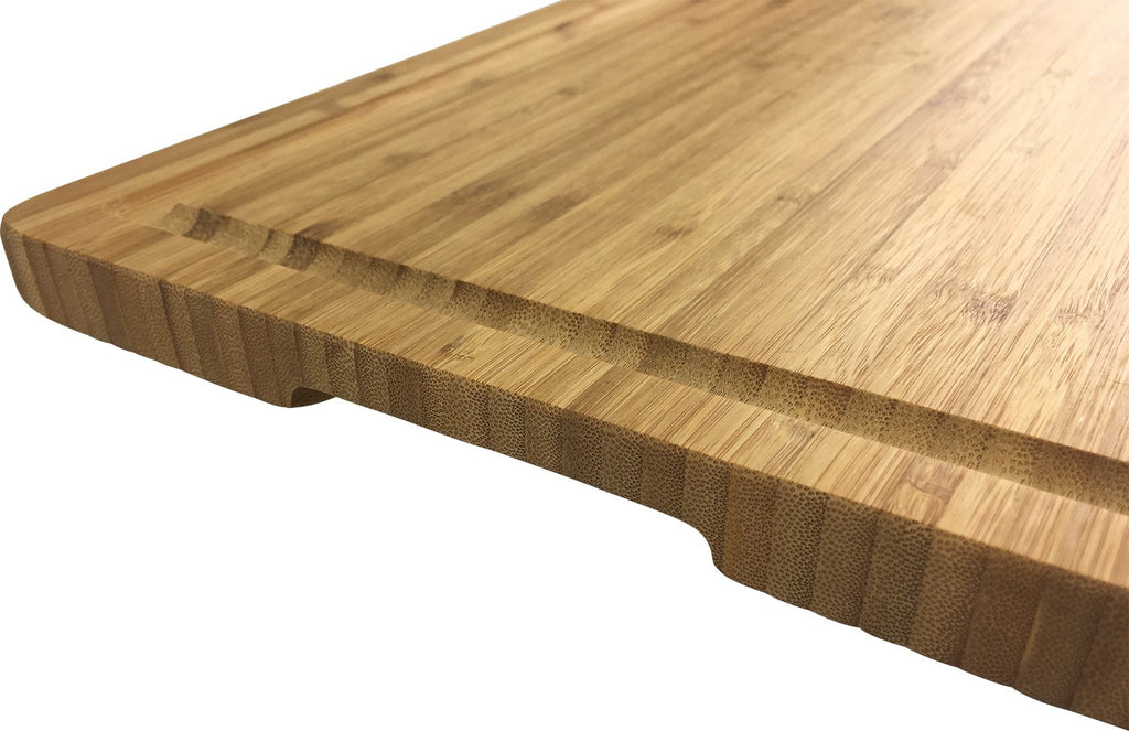 Skjærebrett bambus lite 39 x 26 cm - Grillfürst med anti-rutsch-føtter