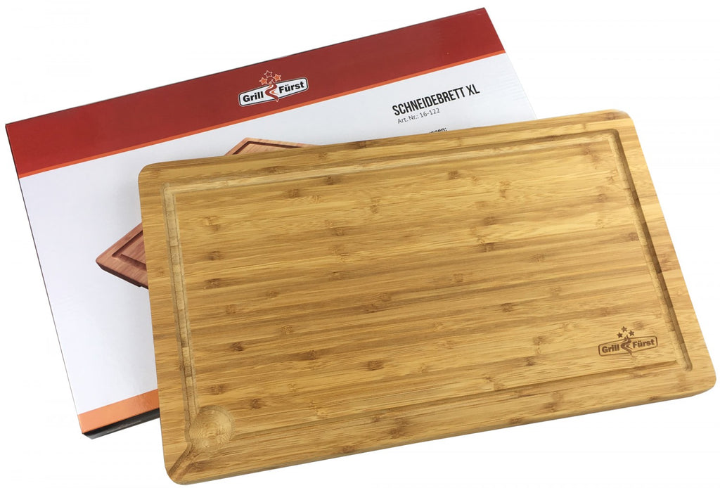 Skjærebrett bambus stort 50 x 30 cm Grillfürst forfra