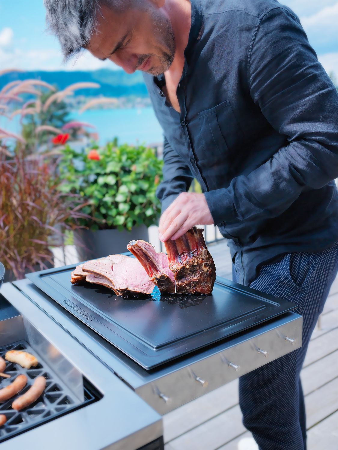 Baksiden av Skjærebrett XXL antibakterielt 40 x 60 cm - Outdoorchef