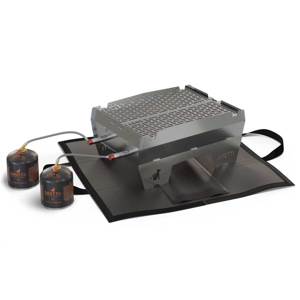 Skotti Max portabel gassgrill XL rustfritt stål bakside