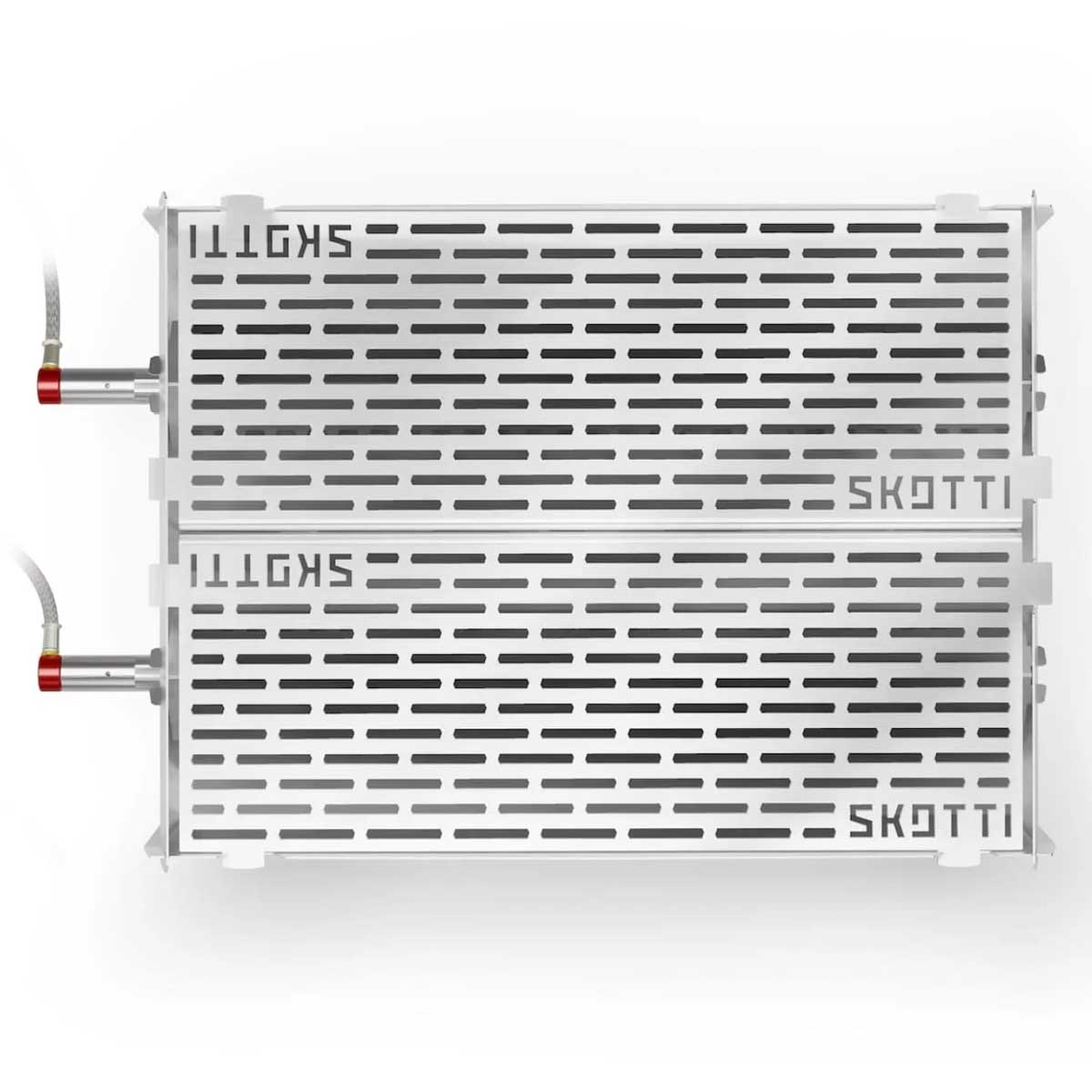 Detalj av grillristen på Skotti Max portabel gassgrill XL rustfritt stål