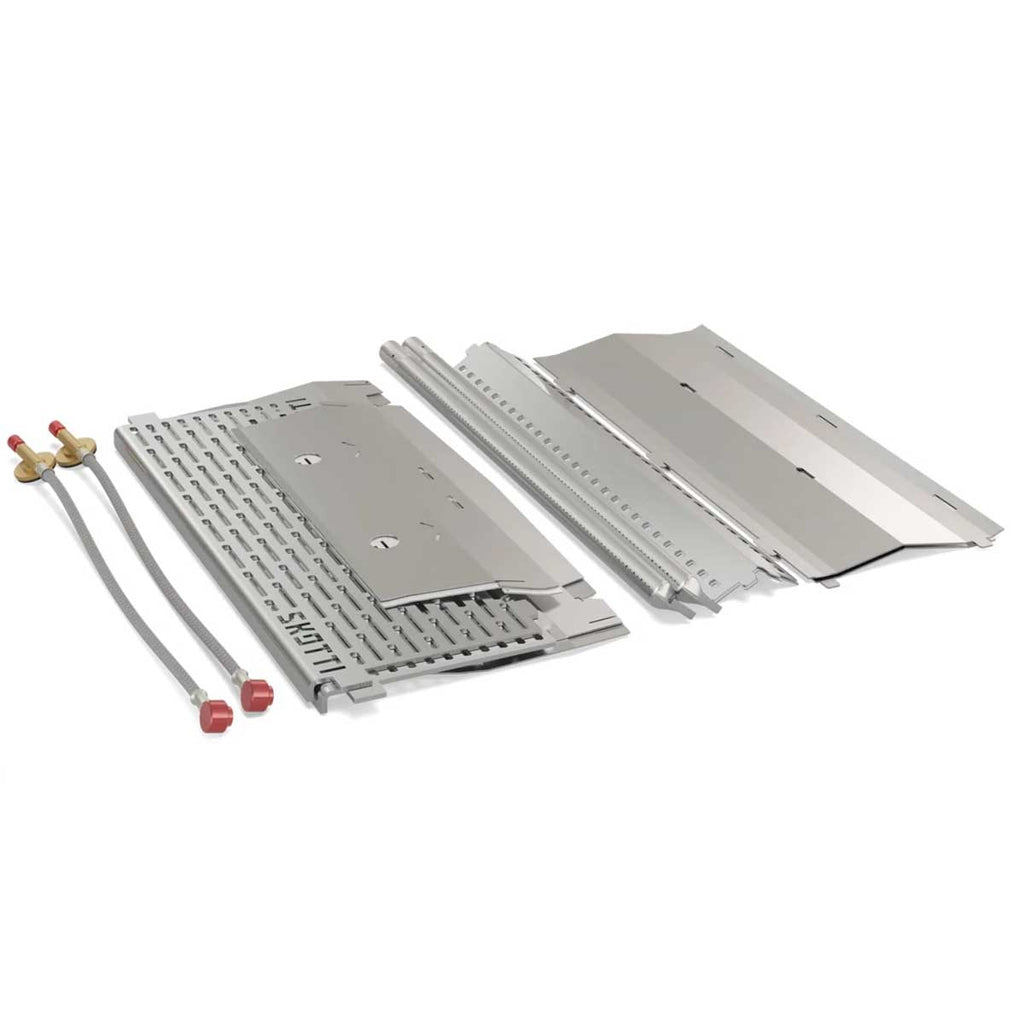 Skotti Max portabel gassgrill XL rustfritt stål pakket i neoprenbag