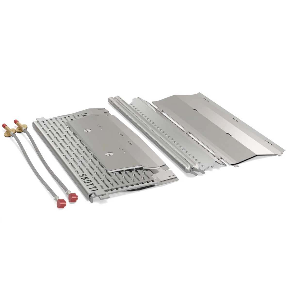 Skotti Max portabel gassgrill XL rustfritt stål pakket i neoprenbag