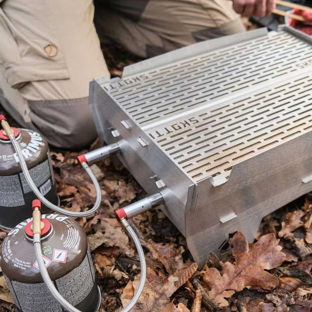 Skotti Max portabel gassgrill XL rustfritt stål med tilbehør
