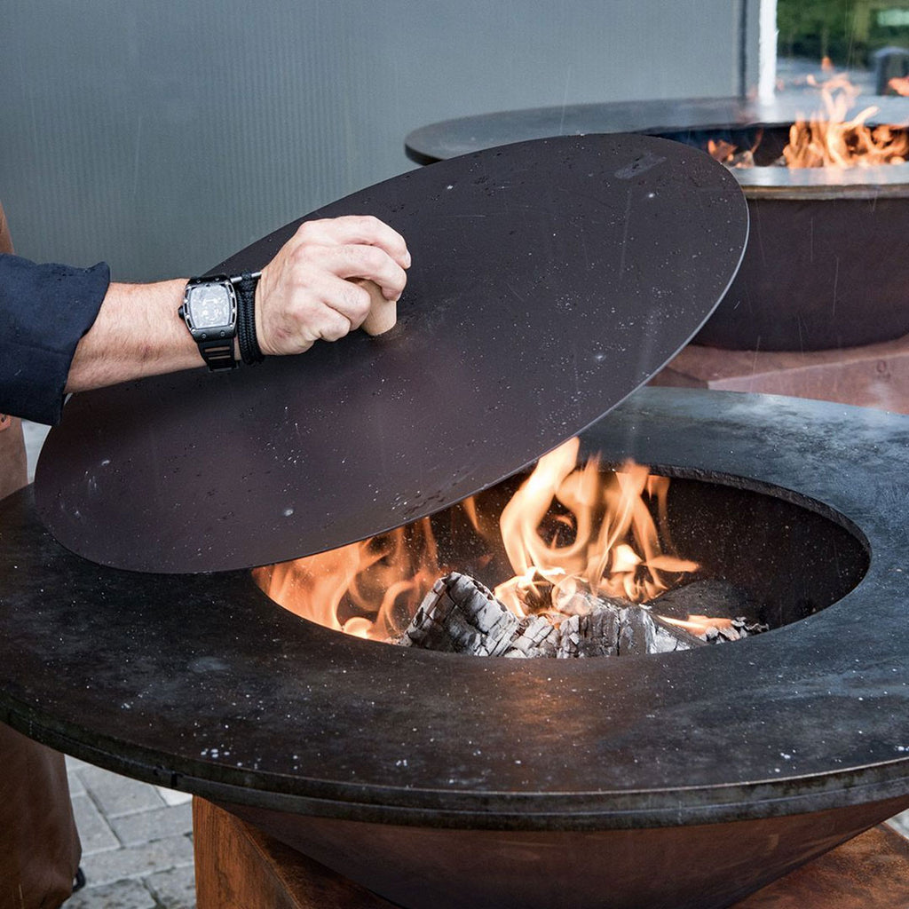 Slokkningslokk svart 85 Ø 50 cm for feuerplatte bakside