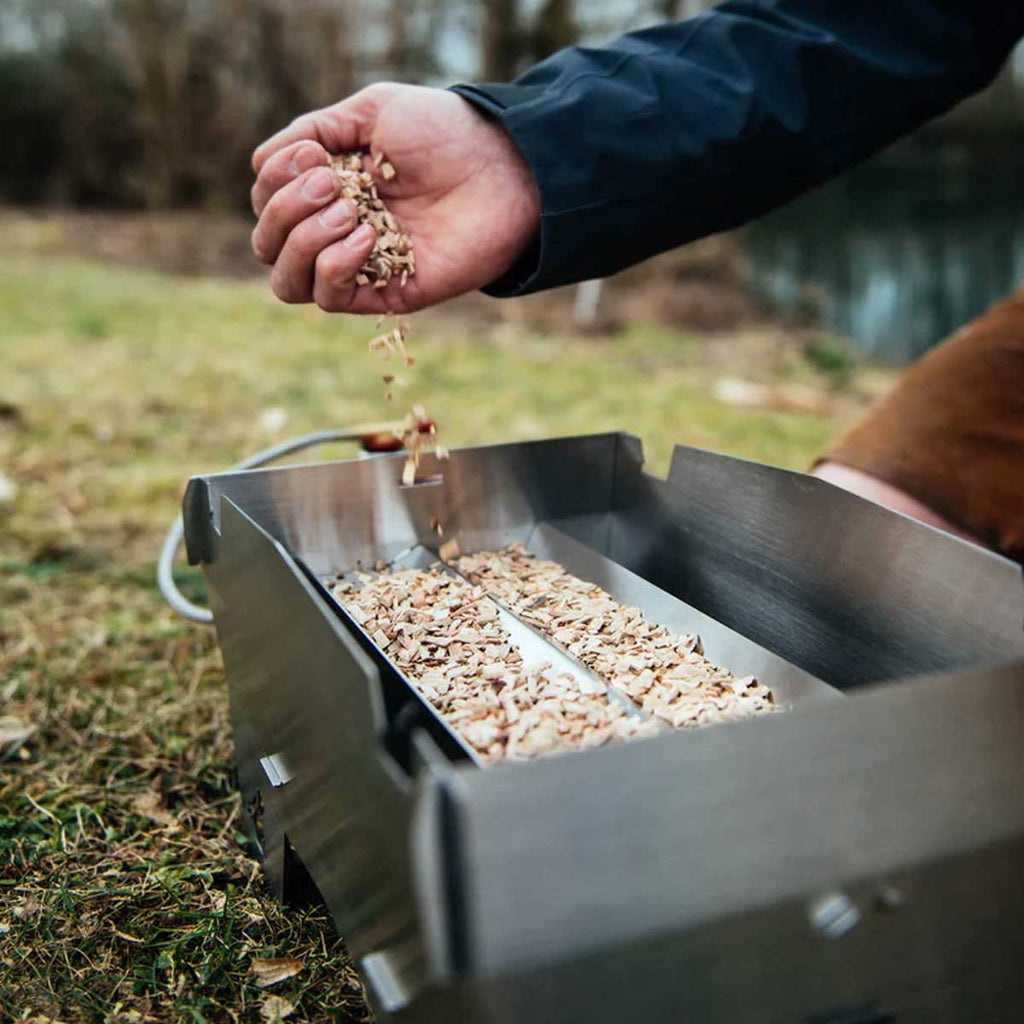 Smak røykeskål rustfritt stål - Skotti Grill detalj av materiale