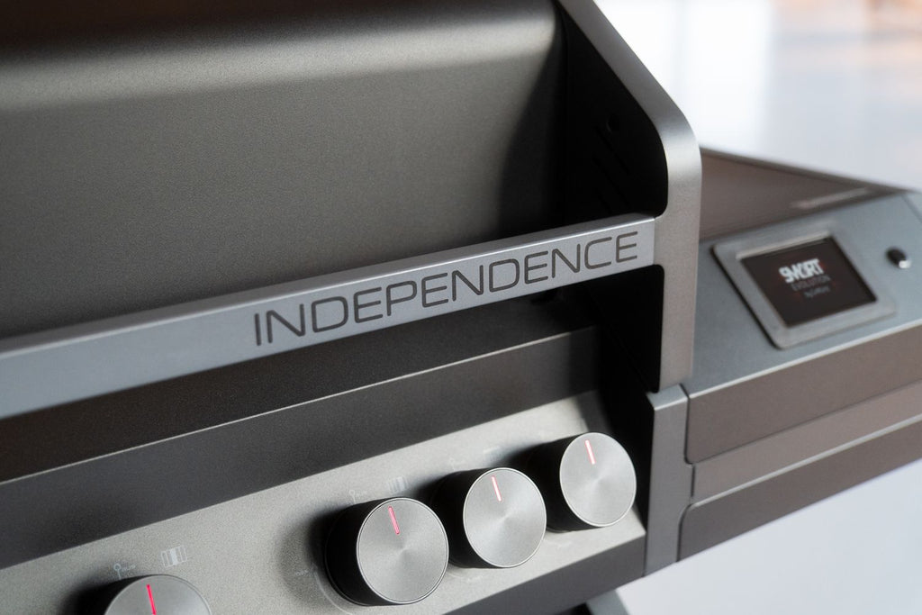 Smart Grill Independence P530E WiFi rustfritt stål rist sidebrenner detalj