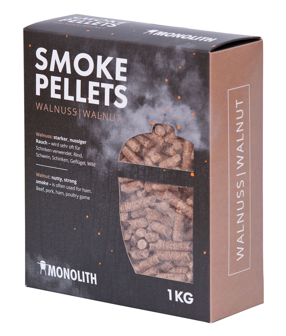 Smoke pellets valnøtt 1 kg - Monolith pakke for grilling med nøtteaktig aroma