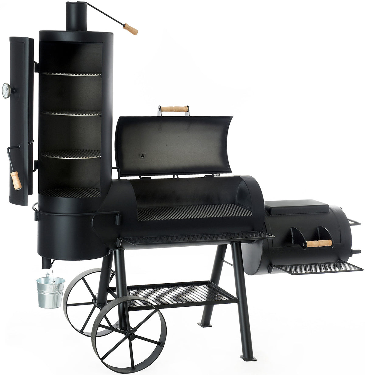Smoker 16" Chuckwagon 3-kammer - JOE´s Barbeque bakside
