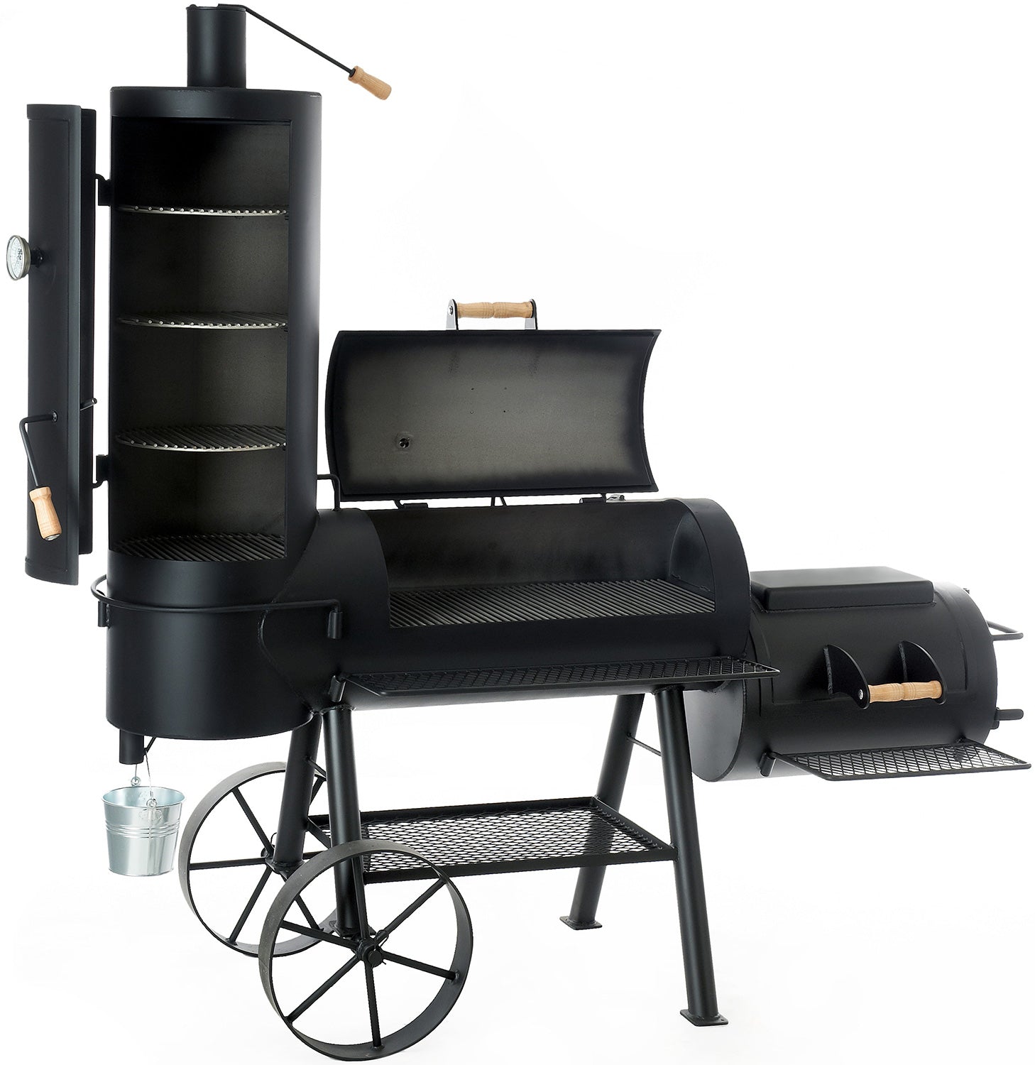 Smoker 16" Chuckwagon 3-kammer - JOE´s Barbeque bakside