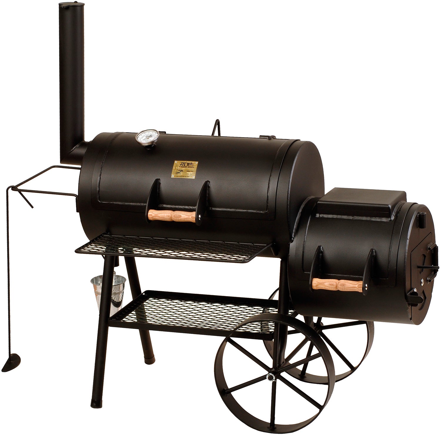 Smoker 16" Special med kokeplate og hyller fra JOE´s Barbeque sett forfra