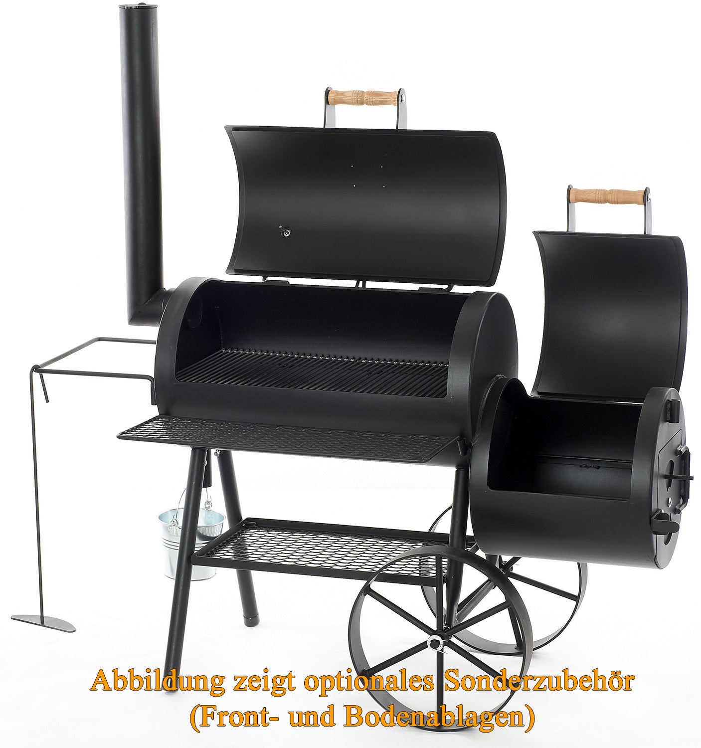 Smoker 16" Wild West 6,35 mm stål - JOE's Barbeque bakside