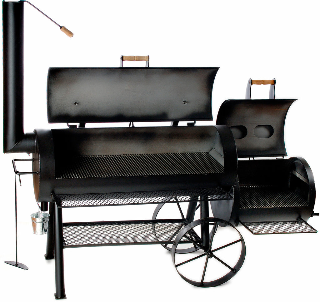 Smoker 20" Championship Longhorn lang med motvekt detalj av termometer og lokk