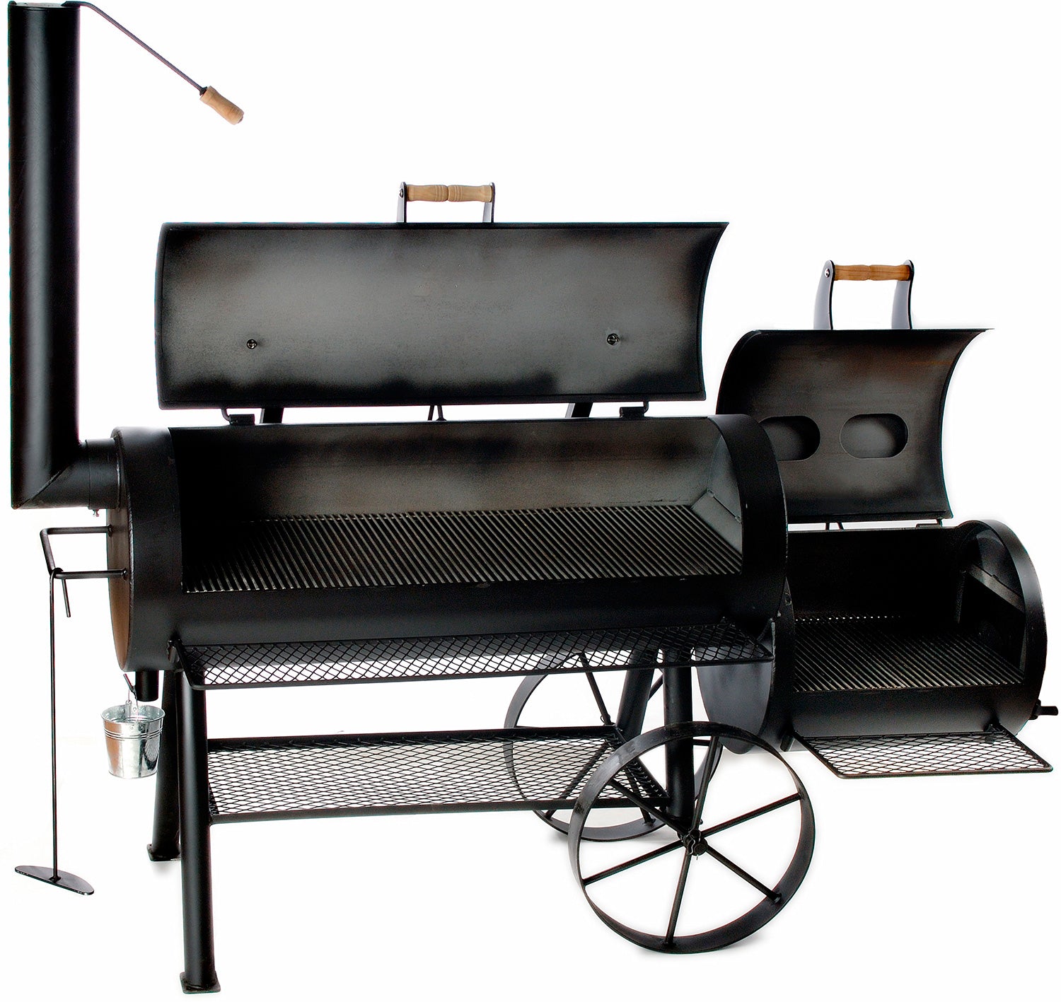 Smoker 20" Championship Longhorn lang med motvekt detalj av termometer og lokk
