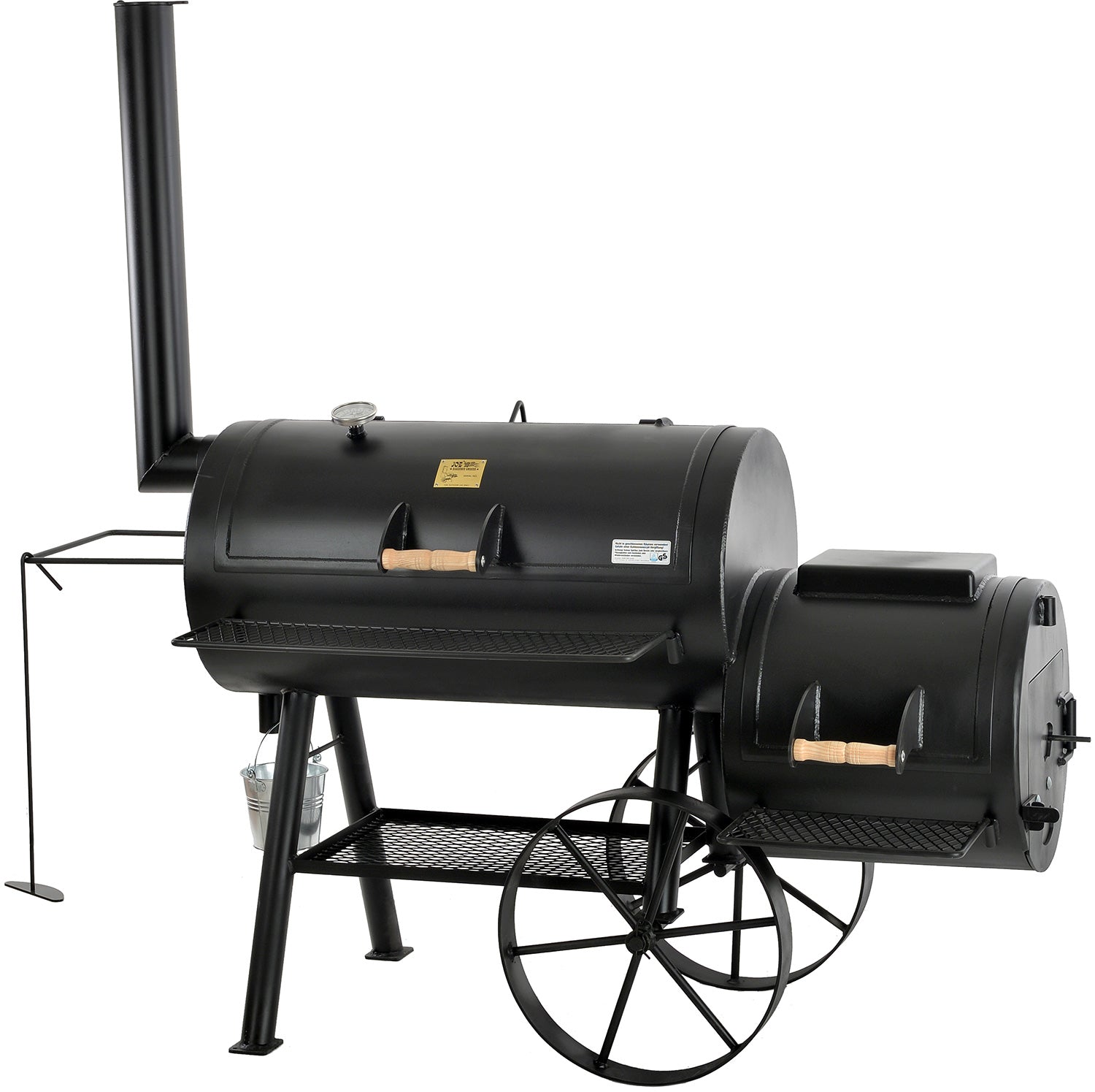 Smoker 20" Longhorn 6,35 mm stål - JOE´s Barbeque forfra
