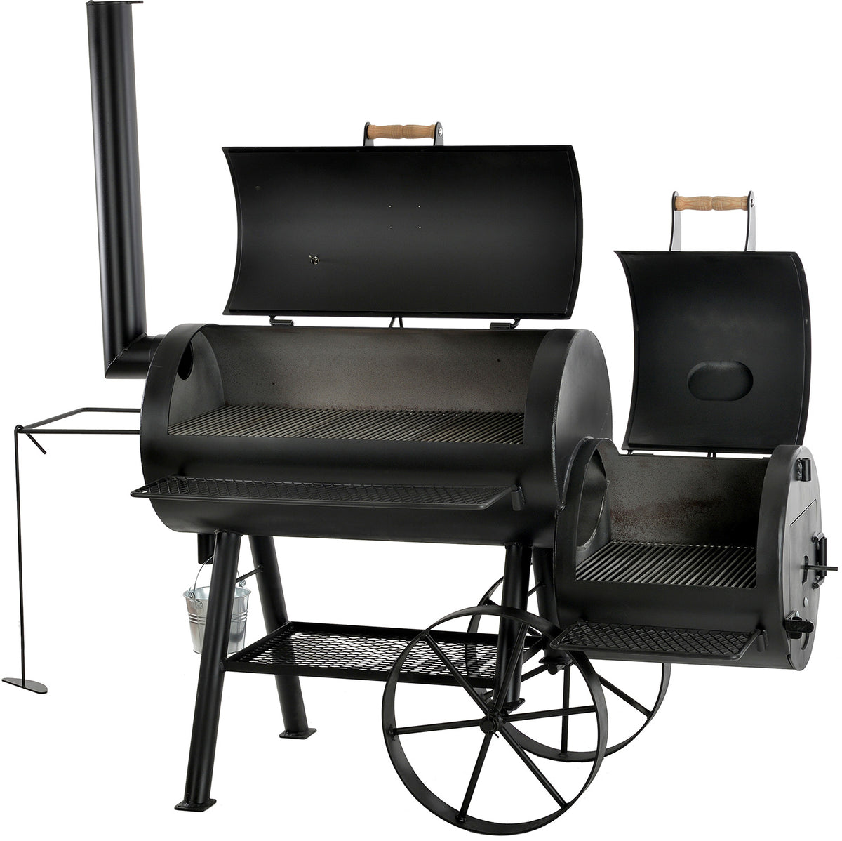 Smoker 20" Longhorn 6,35 mm stål - JOE´s Barbeque detalj av termometer