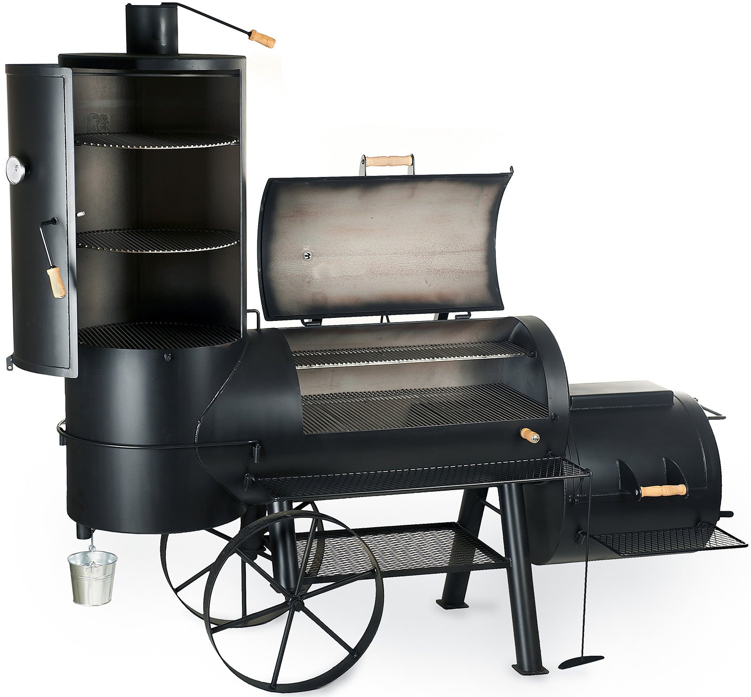 Smoker 24" Chuckwagon Catering 3-kammer - JOE´s Barbeque bakside