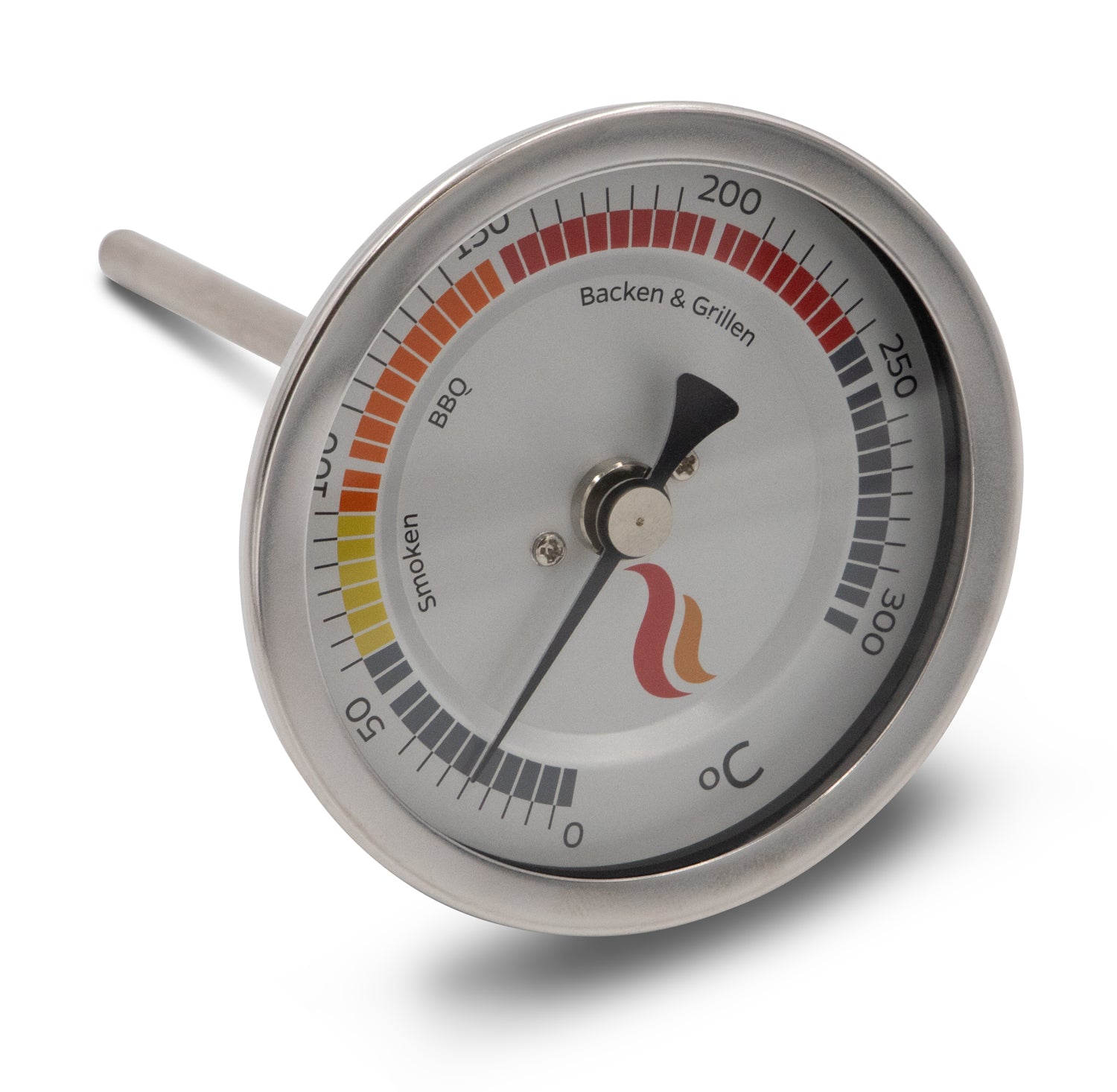 Smoker-termometer rustfritt stål 0-300°C - Grillfürst forfra