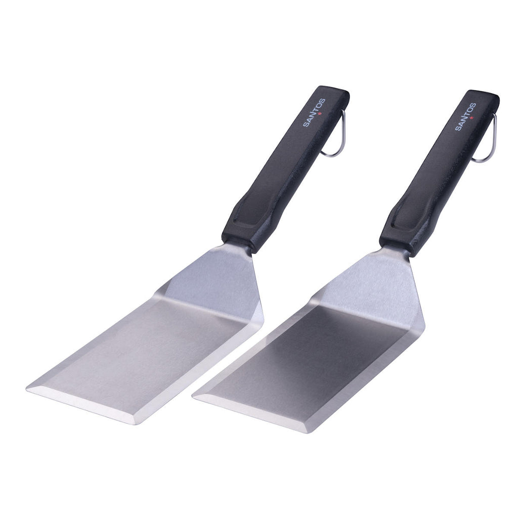 Spatelsett 2-delt rustfritt stål for grillplate - SANTOS forfra