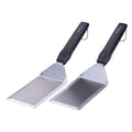 Spatelsett 2-delt rustfritt stål for grillplate - SANTOS forfra