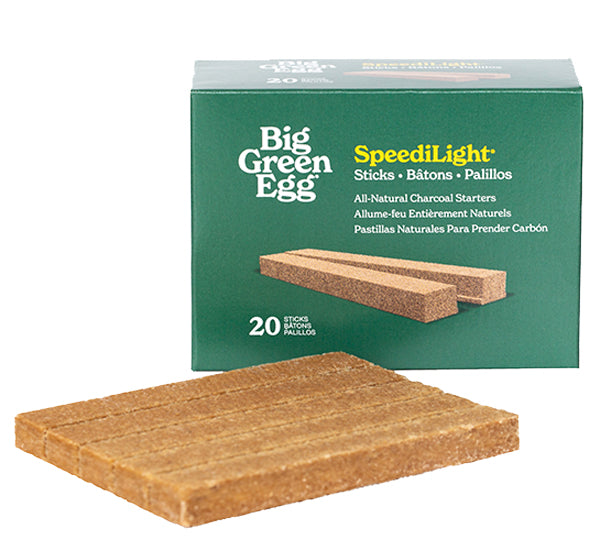 SpeediLight Sticks naturlig grilltenner 20 stk - Big Green Egg forfra