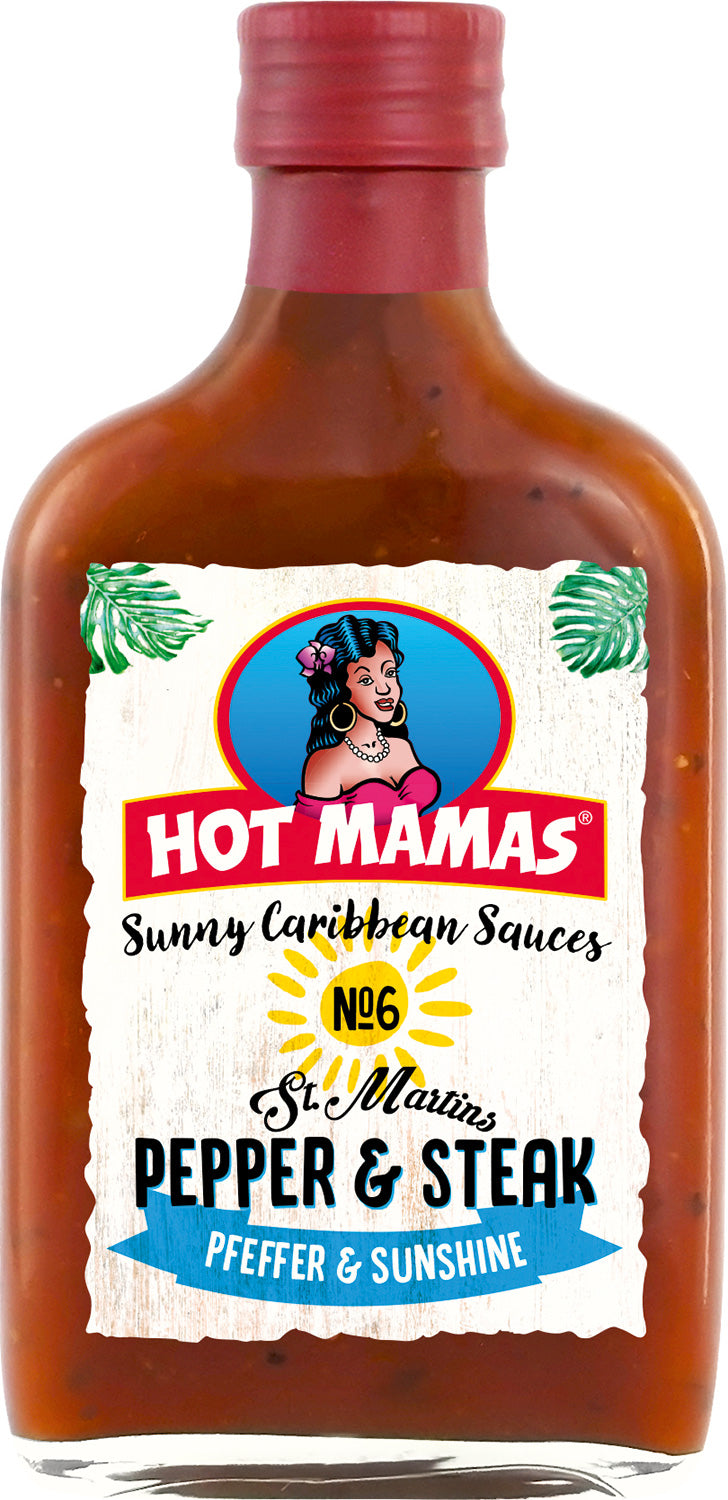 St. Martins Pepper & Steak saus 195 ml - Hot Mamas i glassflaske