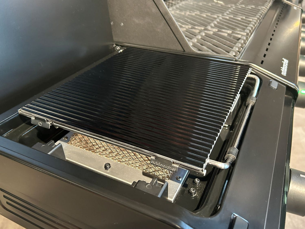 Nærbilde av Easy Check termometer i Steak sett Blazinglas® HEAT