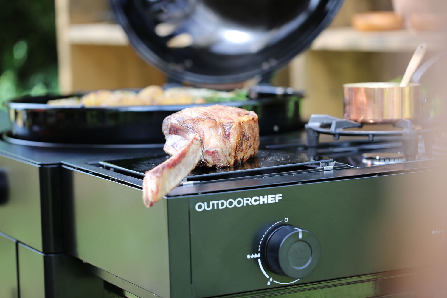 Montert Steak sett Blazinglas® Lugano/Arosa/Davos med termometer - Outdoorchef på grill