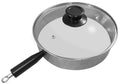 Stekering Ø 24 cm med lokk rustfritt stål - Remundi forfra
