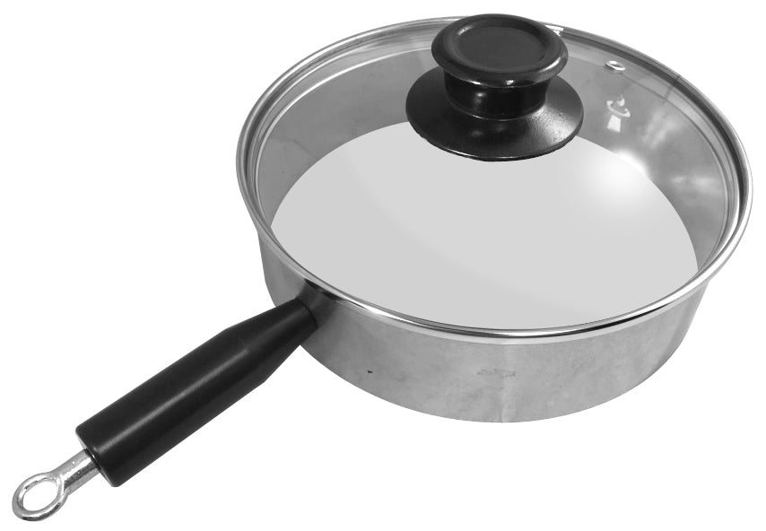Stekering Ø 20 cm med lokk rustfritt stål - Remundi forfra