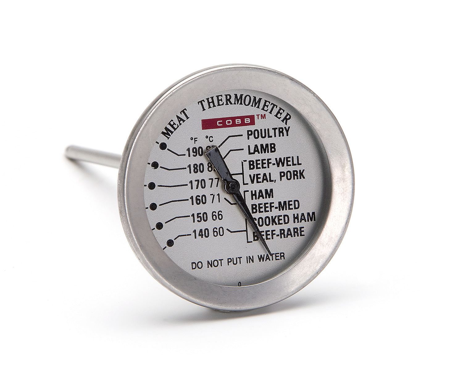 Steketermometer rustfritt stål analog - Cobb visning forfra