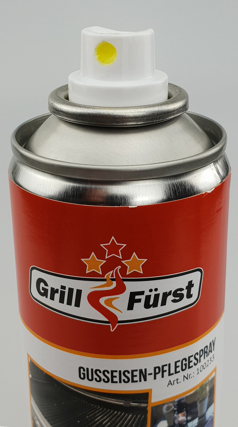 Støpejern pleiespray 6x 200 ml planteolje fra Grillfürst bakside