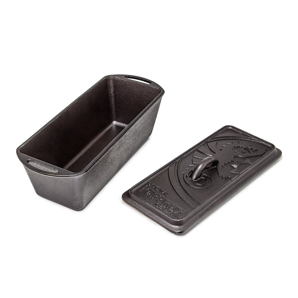 Detalj av støpejerns brødform med lokk k4 34x13 cm - Petromax