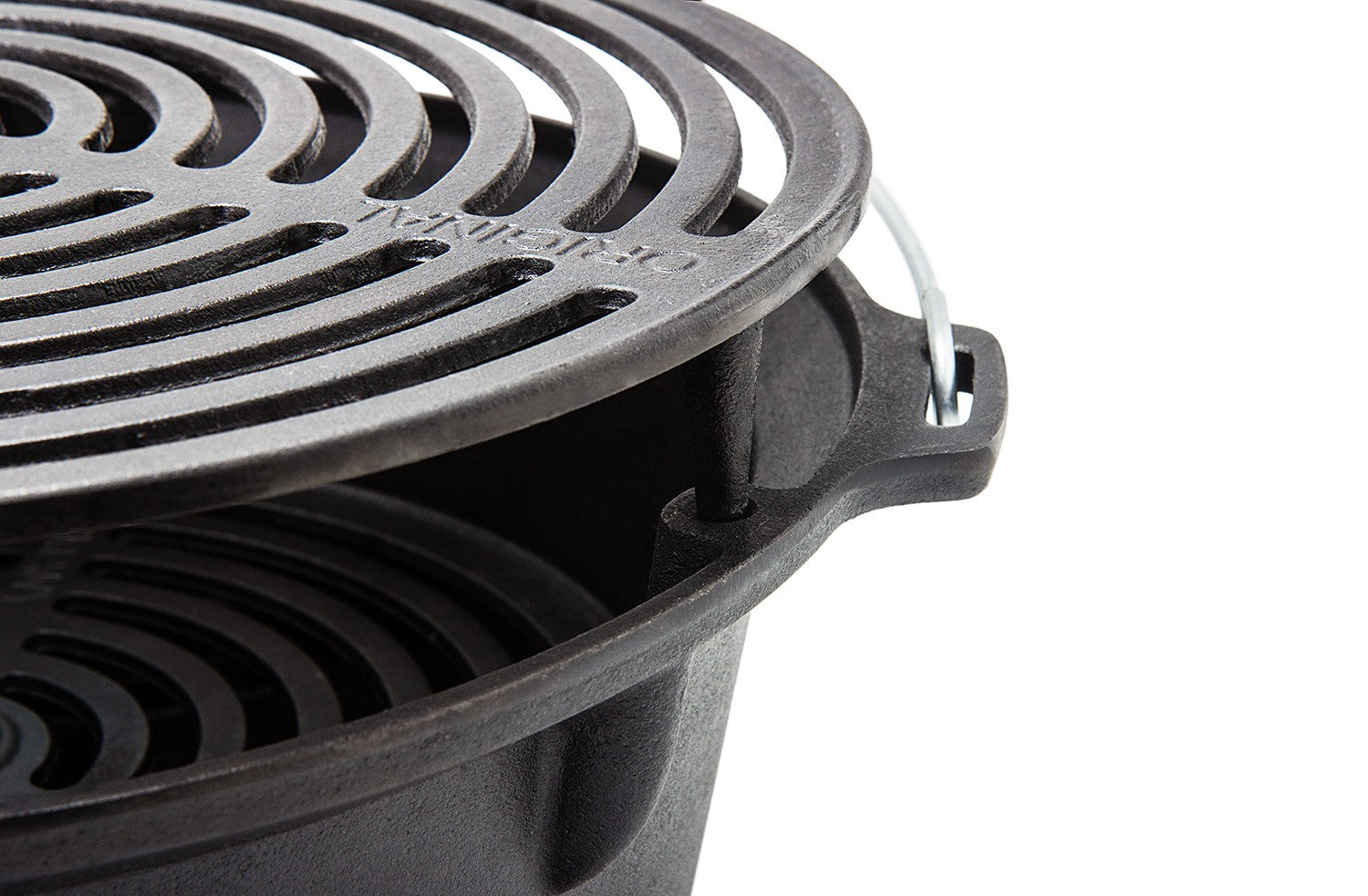 Støpejernsgrill tg3 campinggrill og kokestell - Petromax med åpnet luke