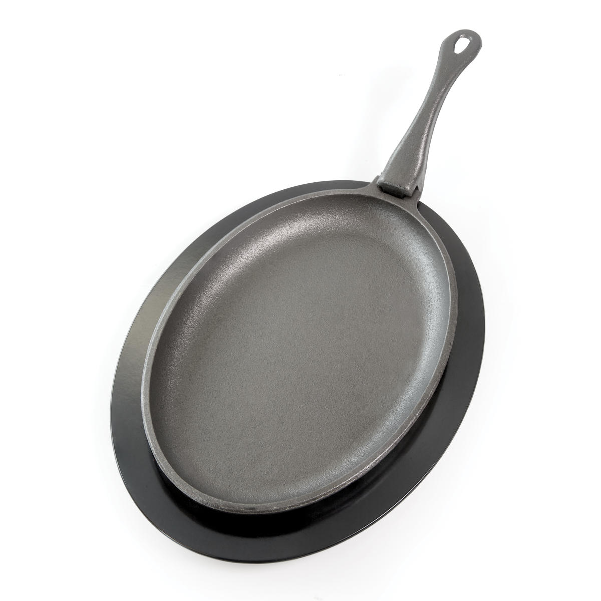 Støpejernspanne med underlag 17x26 cm - Napoleon forfra