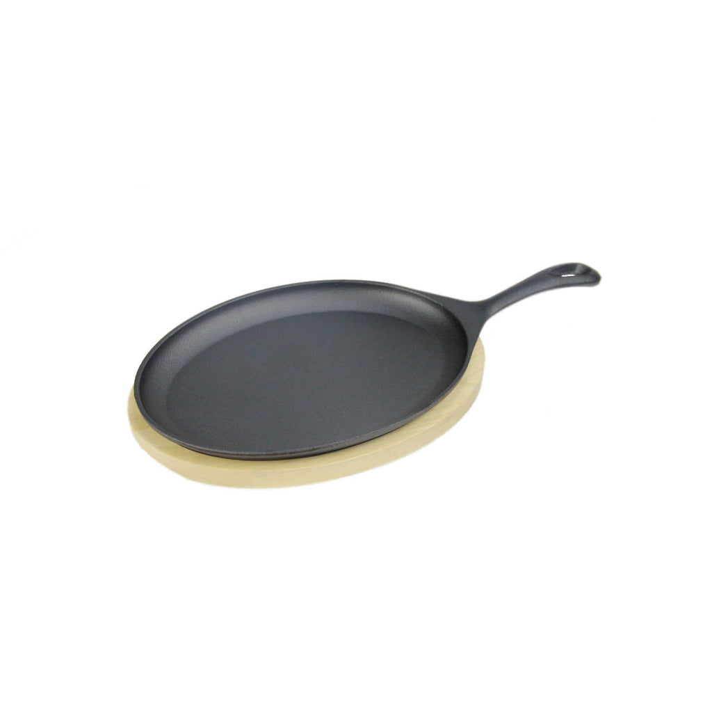 Støpejernspanne med brett 25x18 cm - SANTOS forfra