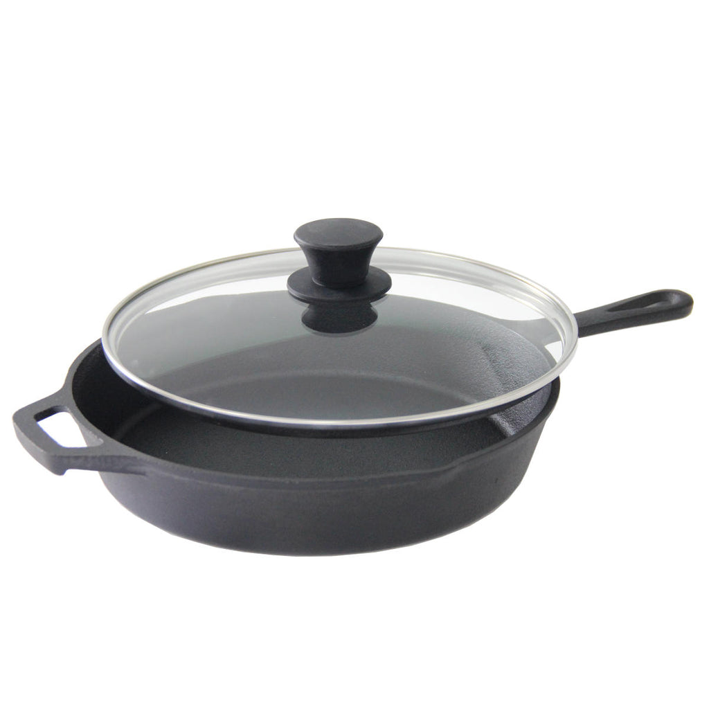 Støpejernspanne med glasslokk Ø 26 cm - SANTOS bakside